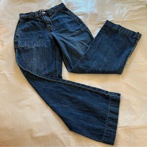 joie Womens Sz 23 Denim Farmer Sailor Style Jeans Ankle Wide Leg Coastal Chic